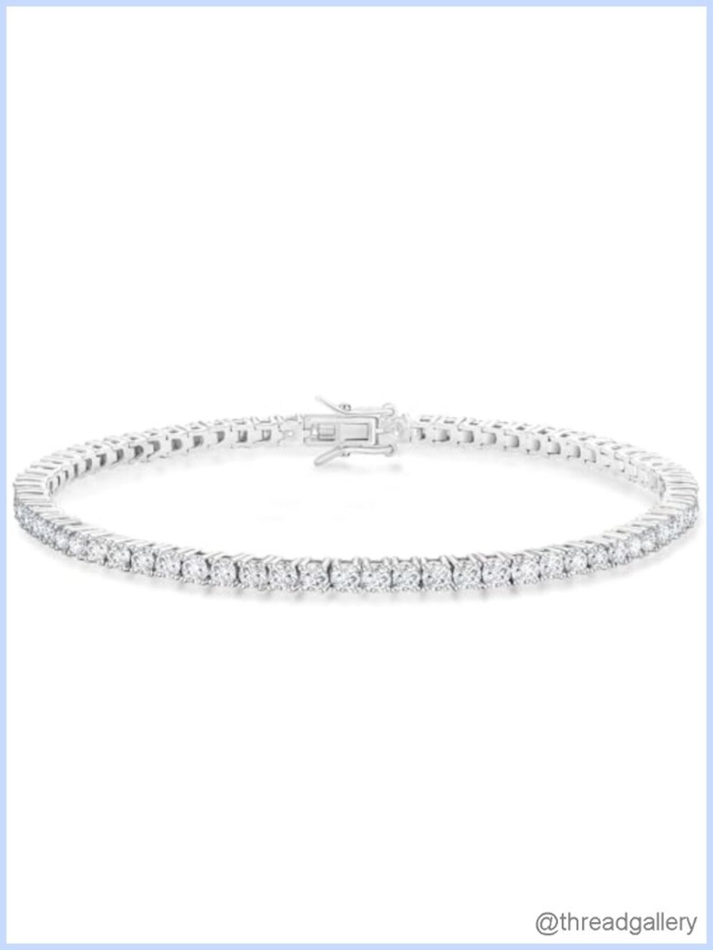 14K White Gold Plated CZ Tennis Bracelet for Women AAAAA+ Cubic Zirconia